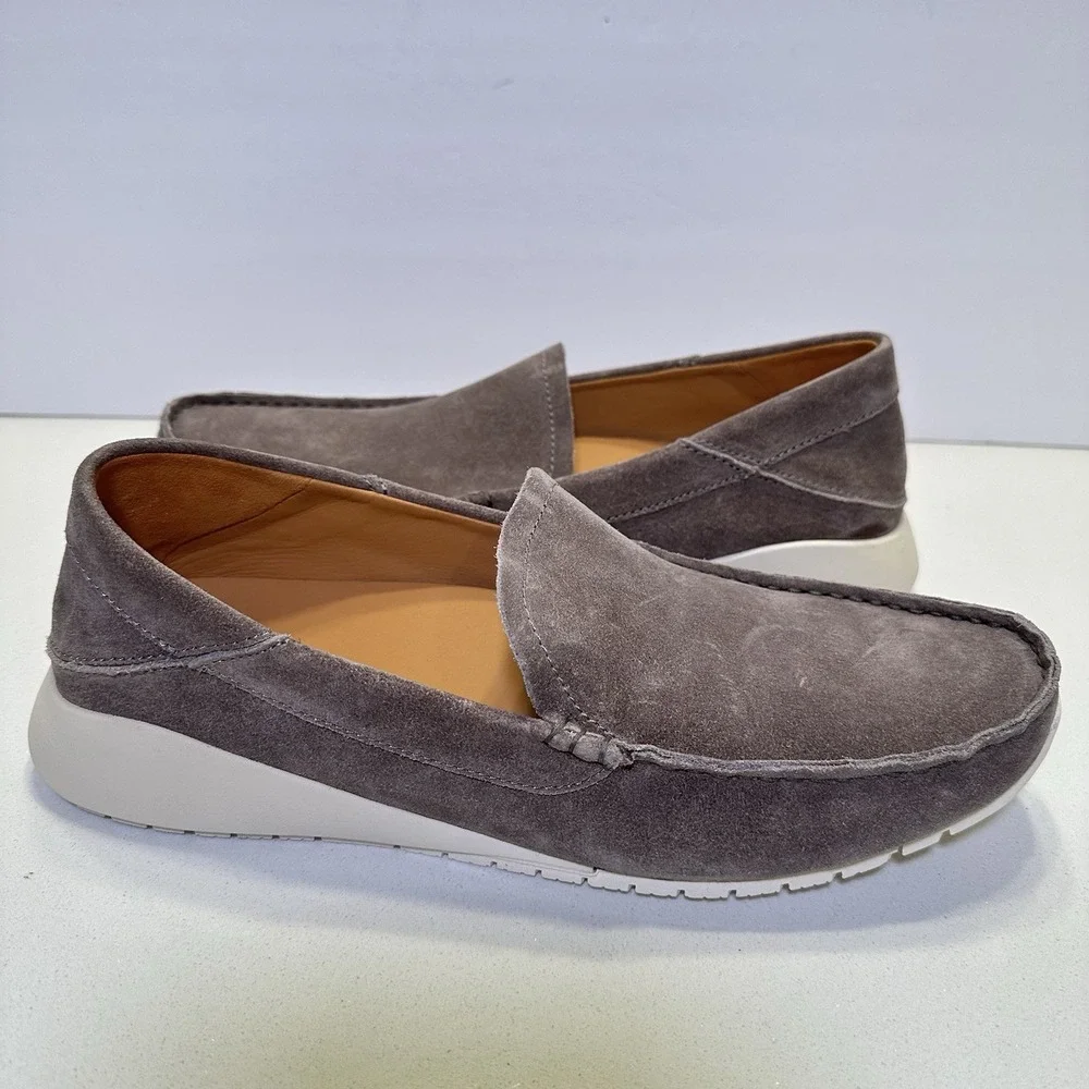 Men's Olukai KA'A Loafer Slip-on Shoes Cooler Gray Suede NEW Size 11‎ Casual